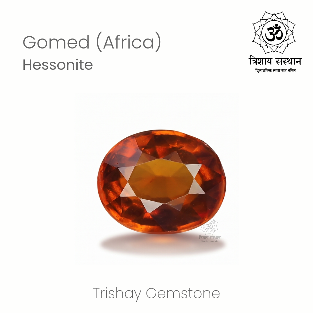 African Hessonite Garnet (Gomed) Trishay