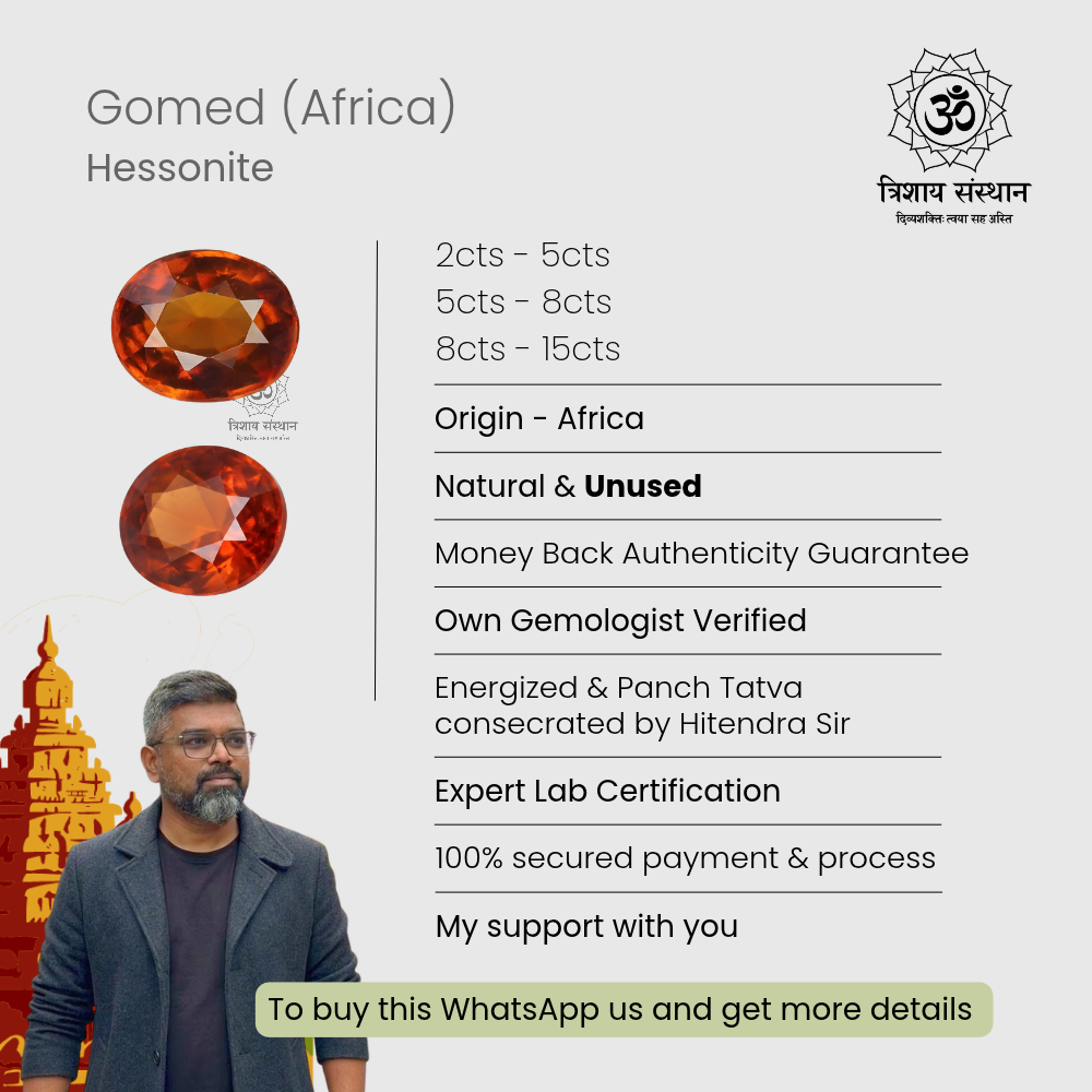 African Hessonite Garnet (Gomed) Trishay - Image 4