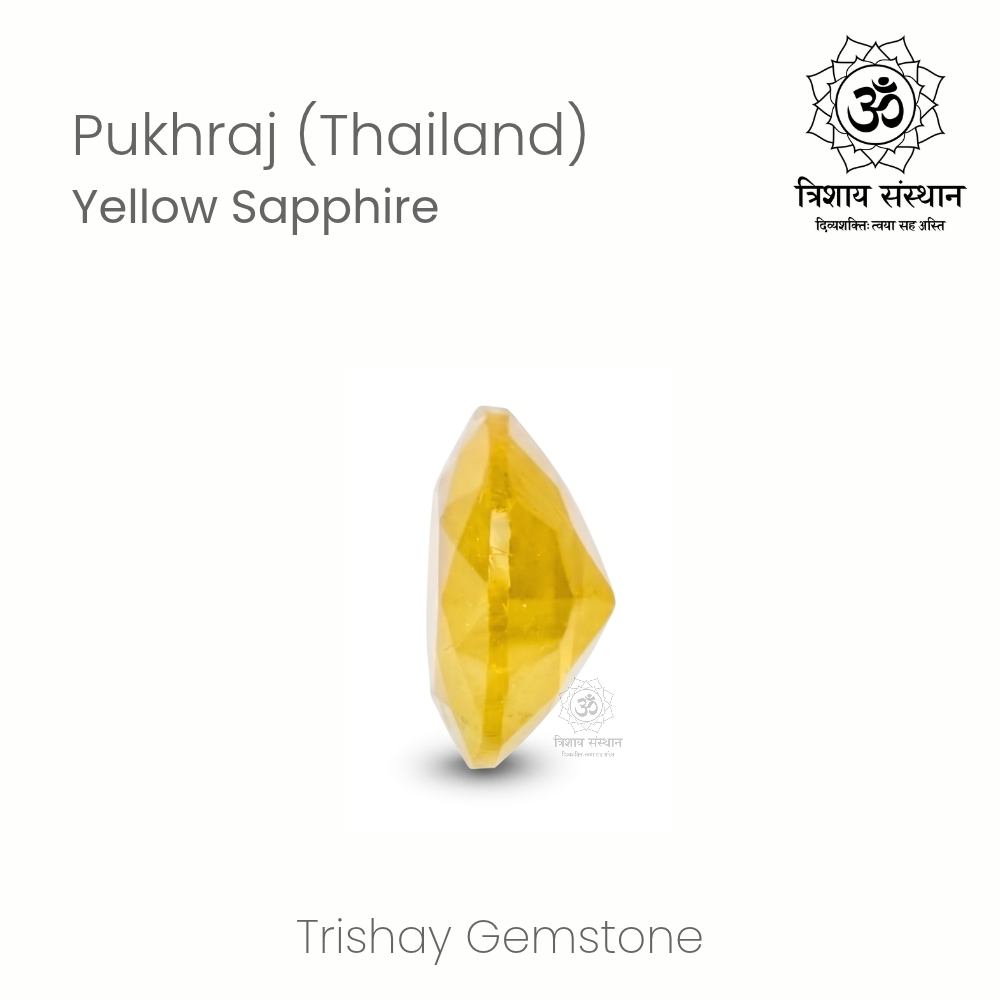 Thai Yellow Sapphire (Pukhraj) Trishay - Image 3